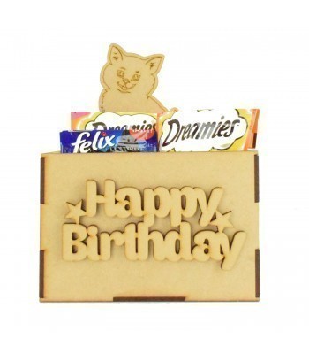 Laser Cut Cat Birthday Hamper Treat Box 